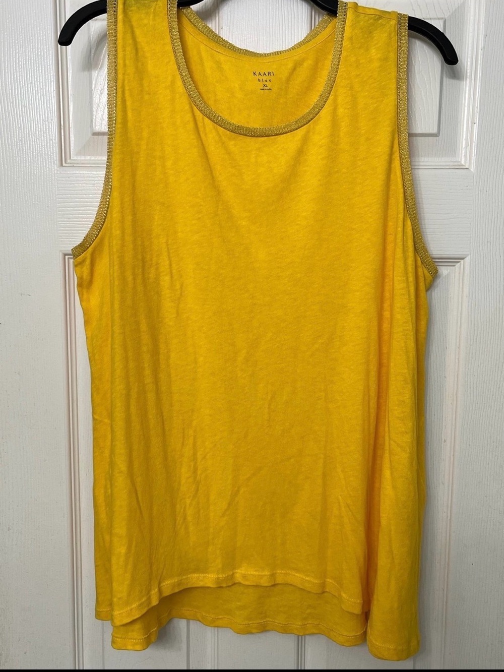 KAARI Bright Yellow Sleeveless Tank XL